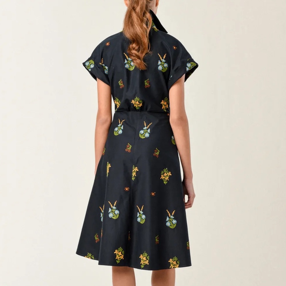 SILVIA TCHERASSI Paloma Floral-Embroidered Midi Dress - Picture 6 of 7